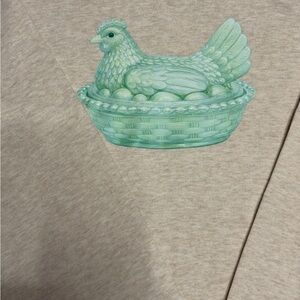 Vintage hen on a nest transfer